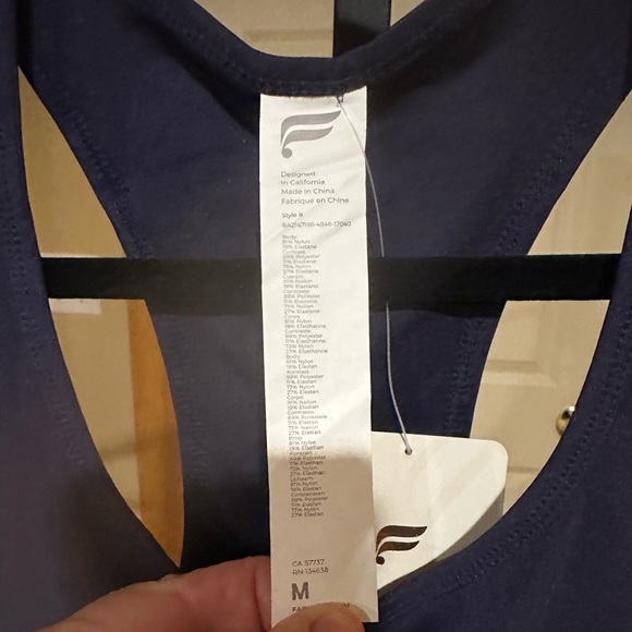 Fabletics Women’s On-The-Go  Medium Impact Sports Bra Deep Navy - Picture 8 of 11